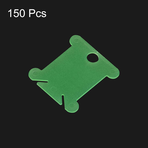 HARFINGTON 150pcs Embroidery Floss Bobbins, 1.5" x 1.4" with Thread Clips Plastic Floss Bobbins Cardboard for Cross Stitch Thread Organizer Holder...