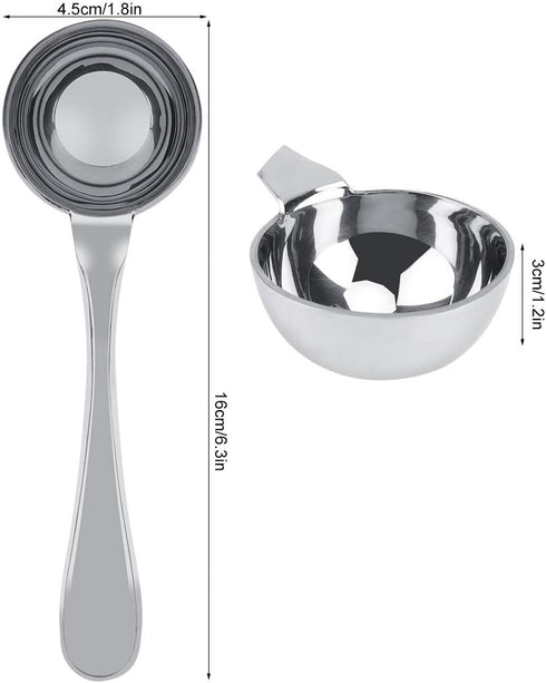 Maxmartt 25ml Stainless Steel Tea Spoon Scoop Long Handled Coffee Matcha Measuring Spoon Scoop Tablespoon Measure Loose Leaf Tea...