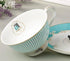 Jusalpha® Vintage Blue Bone China Teacup Coffee Cup Spoon and Saucer Set (FL-TCS01)...