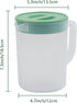 Toguma 2.2 Liter Plastic Water Pitcher Large-Capacity Household Water Jug with Lid, Beverage Container for Hot Cold Juice Tea (Transparent green)...