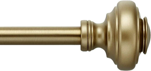 MODE Simplicity Collection 5/8" Diameter Curtain Rod Set with Doorknob Curtain Rod Finials and Steel Wall Mounted Adjustable Curtain Rod, Fits 32”...