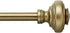 MODE Simplicity Collection 5/8" Diameter Curtain Rod Set with Doorknob Curtain Rod Finials and Steel Wall Mounted Adjustable Curtain Rod, Fits 32”...