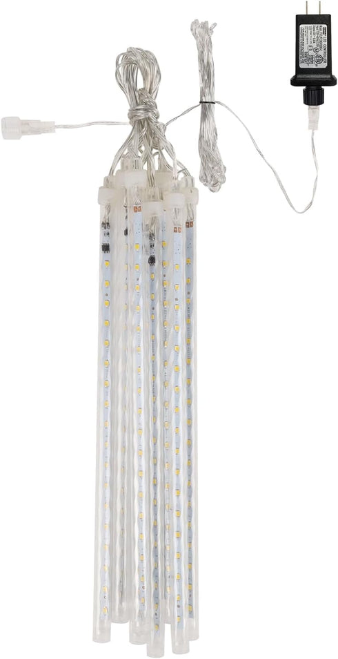 Meteor Shower Lights, 12 Inch Outdoor Icicles Patriotic Lights, 8 Tubes 288 LED Iciclelights Falling Raindrop Lights, Connectable for Independence...