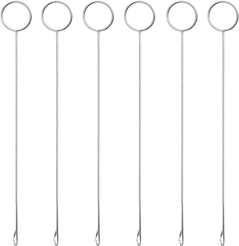 6 Pieces Sewing Loop Turner Hook Loop Turner Sewing Tool for Fabric Belts Strips Straps Loop Threader Drawstring Tool DIY Accessories Fabric Tube ...
