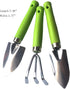Mini Kids Garden Tool Set for Toddler with Trowel, Cultivator, Transplanter 3 Piece Mental Hand Tools (Green)...