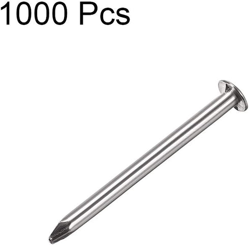 uxcell Small Tiny Hardware Nails Carbon Steel 1.4X19mm(DxL) for DIY Decorative Wooden Boxes Accessories Silver Tone 1000pcs...