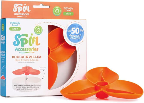 SPIN Slow Feeder Bowl Interchangeable Puzzle Insert for Dogs - Interactive Accessory for Slow Eating, Mental Enrichment & Digestive Health, Bougai...
