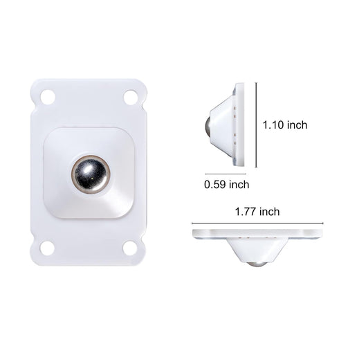 16 PCS Self Adhesive Caster Wheels 360 Degree Swivel Mini Adhesive Wheel Stainless Steel Pulley Pndbnq Sticky Roller for Attach Bins Storage Boxes...