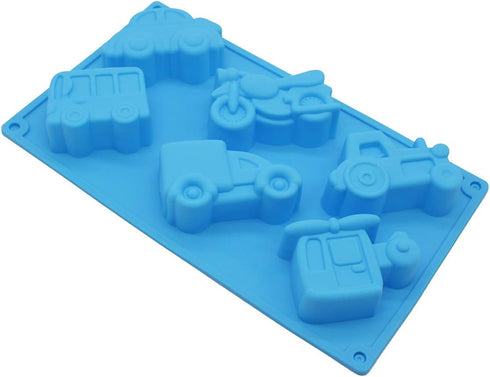 X-Haibei Vehicles Car Soap Silicone Mold Crayon Cake Jello Chocolate 2oz per Cell...