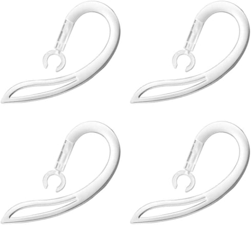 Ear Hooks, Flexible Ear Piece Clamp, Universal 0.24 Inches Clear Replacement Ear Loop Clips for Single Ear Bluetooth Heaset - Set of 4...