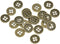 PEPPERLONELY Brand 50PC Antiqued Bronze Metal 4 Holes Scrapbooking Sewing Buttons 13mm (1/2 Inch)...