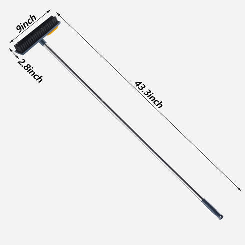 Floor Brush Bathroom Brush Floor Cleaning Brush with Long Handle, Squeegee and Comb for Cleaning Bathrooms, Patios, Garages, Walls and Tiles Brush...