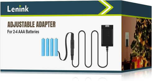 Lenink Adjustable AC Power Supply Adapter for 2 AAA 3 AAA 4 AAA Batteries, AAA Battery Replacement Adapter (Black)...