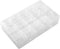 15 Grids Large Plastic Storage Box, Clear Organizer Box with Detachable Dividers Jewelry Organizer Box Bead Organizer Storage Container for Tackle...