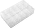 15 Grids Large Plastic Storage Box, Clear Organizer Box with Detachable Dividers Jewelry Organizer Box Bead Organizer Storage Container for Tackle...