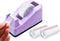 Tape Dispenser Desk with 12 Rolls Transparent Cute Small Tape Dispenser Packing Refills Invisible Tape Desktop Tape Dispenser for Christmas Gift W...