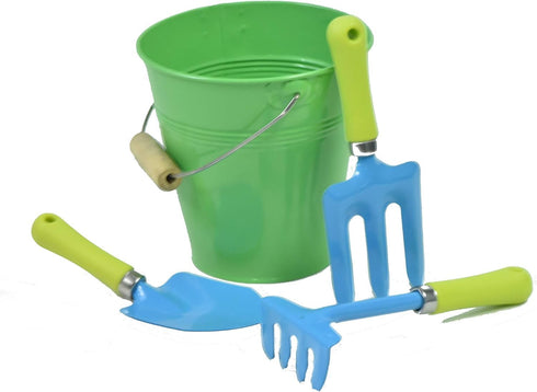 G & F Products 10051 JustForKids Kids Water Pail with Garden Tools Set, Green...