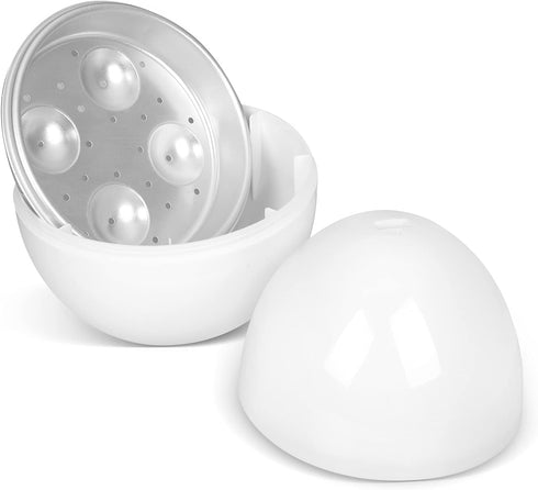Egg Cooker for Microwave - 4 Egg Capacity Microwave Egg Cooker for Hard Boiled Eggs | Food-Grade Soft, Medium and Hard Boiled Egg Cooker | Easy to...