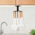 Aosome Under Cabinet Utensil Holder Hanger 360°Rotating Stainless Steel Kitchen Utensil Hanger 8 Hooks...