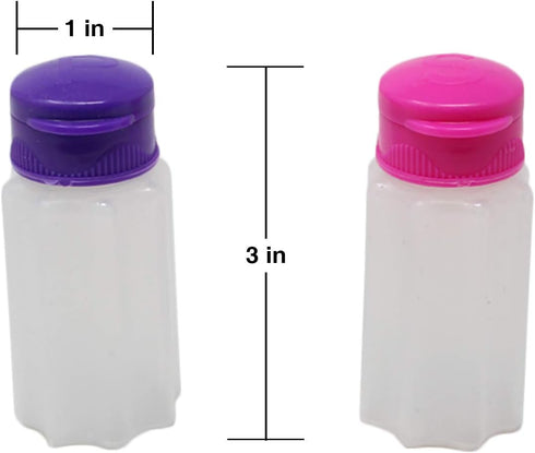 Salt and Pepper Shaker Set Travel size with Flip Lids for Camping | Plastic, Spill-Proof Labeled Salt and Pepper Shakers for Cooking and Dining Ou...