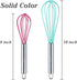 Webake 8 Inch and 10 Inch Silicone Whisk Set of 4, Egg Beater Whisk Balloon Egg Sauce Whisk with 6 Wires, French Whisk Stainless Steel Mini Silico...