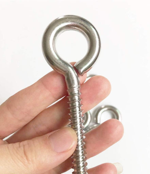 Swing Hooks, 4Pack M8 Heavy Duty Large Swing Hooks Hammock Hanging Kit Eye Screws 1200LB Capacity Swing Hardware for Yoga Hammock Swing Chair Indo...