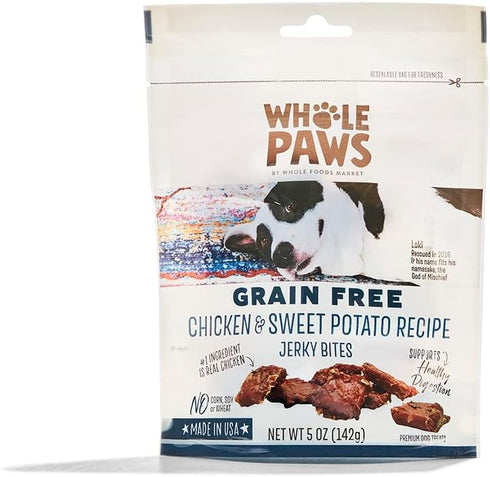 Whole Paws, Whole Paws, Chicken & Sweet Potato Jerky Bites, 5 Ounce...