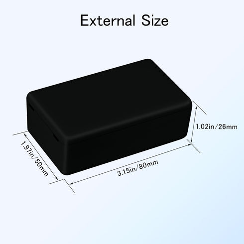 Project Box 8 Pieces Electrical Box Small Junction Box ABS Plastic Enclosure Power Electronic Case Black 3.15" x 1.97" x 1.02"(80 x 50x 26mm)...