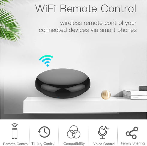MOES WiFi Smart IR Remote Controller Smart Home Infrared Universal Remote Blaster,One for All Control AC TV DVD CD AUD SAT etc,Compatible with Ale...