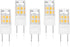 5 Pack-T4 JCD Bi-Pin G8 2Watt LED Light Bulbs Warm White JCD Type T4 G8 Under Cabinet Puck Lamp 120 Volt Undercabinet Microwave Oven Stove Top Kit...