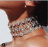 Sexy Rhinestone Choker Necklace for Women Dainty CZ Diamond Gem Chokers for Women - BLACK...