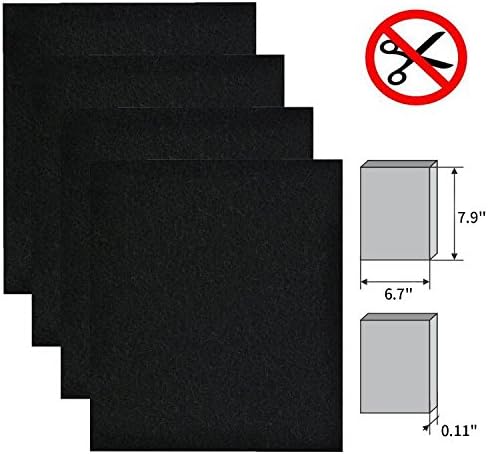 4 Pack Activated Carbon Pre-filter Machine Precut Compatible with Idylis Air Purifiers AC-2125,AC-2126,IAP-10-125, IAP-10-150,Model # IAF-H-100B,I...