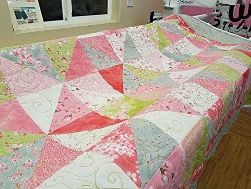 Whimsical Garden - Edge to Edge Stencil, Continuous Line Template for Free Motion Quilting, Domestic Machine Quilting, Hand Quilting, Long-Arm Qui...