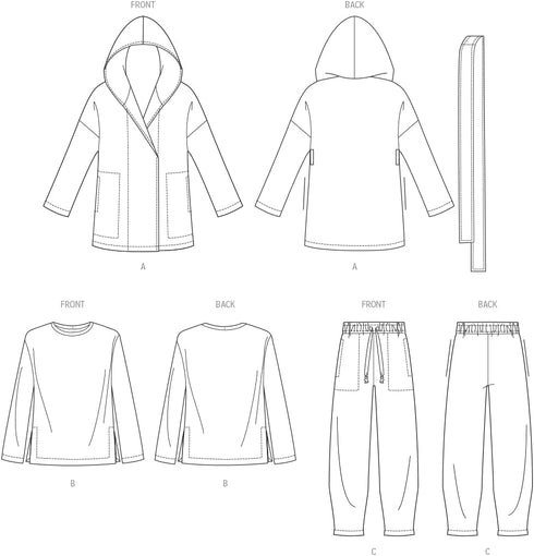 Vogue Misses' Knit Jacket with Belt, Top and Pants Sewing Pattern Kit, Design Code V1975, Sizes XS-S-M-L-XL-XXL, Multicolor...