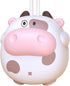 Cartoon Hanging Neck Fan, Portable Battery Powered Mini Personal Necklace Fan with Adjustable Lanyard USB Rechargeable Hands Liberating(cow white)...
