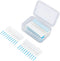 200 Pcs Flossers,Dental Floss Bad Breath Remover Brush Plaque Removal Silicone Safely Portable with Carrying Case (Blue)...