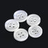 dophee 100pcs Plastic White Buttons for Crafts, 4 Holes Round Clear Sewing Buttons for Clothing Shirt Jeans Clothes DIY and Holiday Decoration - 1...