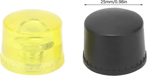 4 Pcs Rubber Hammer Replacement Striking Head Yellow Black Plastic Mallet Head Tips Set for Jewelry Craftsman, Leather Crafts, Wood, Flooring Inst...