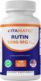 Vitamatic Rutin 1000mg Supplement, 90 Servings, Bioflavonoid, Free Radical Scavenger, Non-GMO, Gluten Free, Vegetarian...