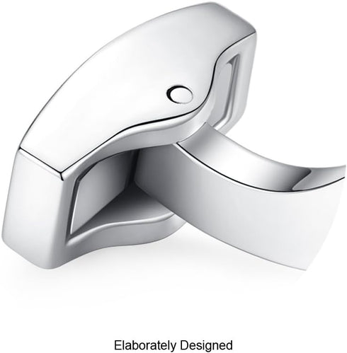 HONEY BEAR Square Cufflinks for Mens Shirt Business Wedding Gift Silver...