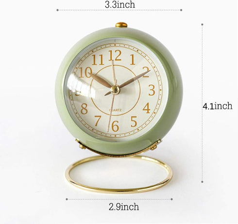 SHISEDECO Small Tableclocks Classic Non-Ticking Tabletop Alarm Clock with Backlight, Battery Operated Astronaut Deskclock with HD Glass for Living...