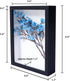 KAPIX Small Shadow Box 4x6 Picture Frame with HD Plexiglass Deep Wood Memory Box Display case for Flowers,Ticket,Memorabilia,Keepsake,Medal,Art an...