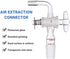 Glass Bent Inlet Adapter with 19/22 Male Glass Joint and 2 mm Hose Connection Lab Glassware...