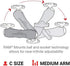 RAM Mounts Double Socket Arm RAM-201U Medium Arm Compatible with RAM C Size 1.5" Ball Components...