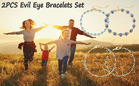 Evil Eye Bracelets Evil Eye Anklet Bracelet for Women Men Rakhi Bracelet for Brother Sister Black Thread for Evil Eye Red Protection Bracelet Mal ...
