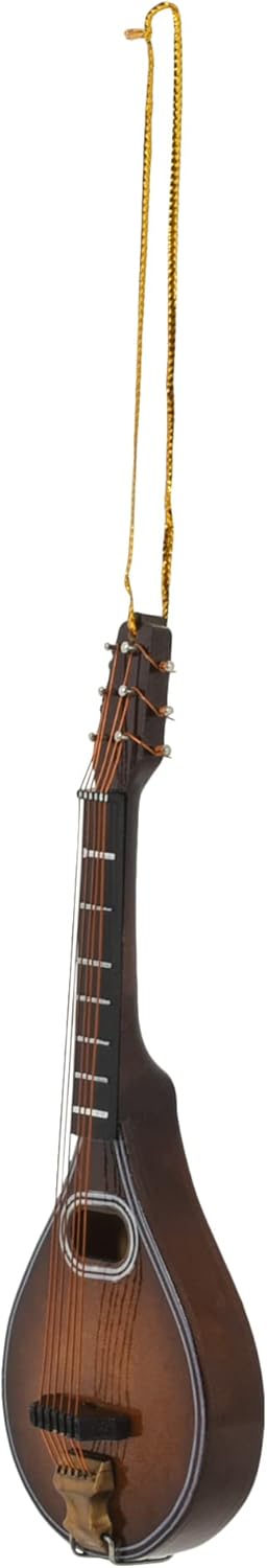 Broadway Gifts 5" Brown Wood Mandolin Ornament Decoration...