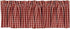 Home Collection by Raghu, Barn Red/Nutmeg Heritage House Check Valance, 72 by 15.5-Inch (VL100017)...