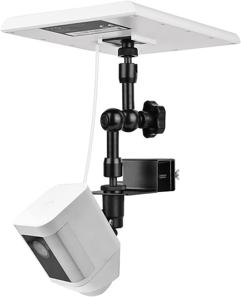 2-in-1 Gutter Mount for Ring Solar Panel, Stick Up Cam Battery, Spotlight Cam Battery and Spotlight Cam Battery Plus/Pro, Perfect Angle to Get Ade...