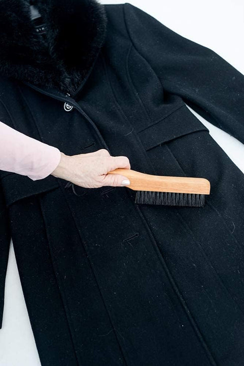 Clothes Brush Garment Brush-USA-Lint Brushes for Clothes, Lint Remover for Clothes 100% Boar Bristle Men's Wool Suit Brush, Suede, Furniture and U...