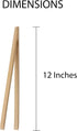 HIC Kitchen Toast Tongs, Natural Bamboo, 12-Inches...